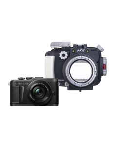 Olympus PEN E-PL10 black + 14-42 EZ and underwater housing
